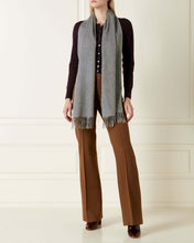 Load image into Gallery viewer, Large Woven Cashmere Scarf Flannel Grey