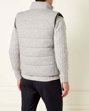 Load image into Gallery viewer, N.Peal Men's Fur Lined Gilet Fumo Grey Dark Grey