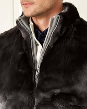 Load image into Gallery viewer, N.Peal Men's Fur Lined Gilet Fumo Grey Dark Grey