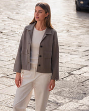 Load image into Gallery viewer, N.Peal Women's Safari Milano Cashmere Jacket Vintage Khaki Green
