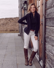 Load image into Gallery viewer, N.Peal Women&#39;s Shearling Diamond Padded Gilet Navy Blue
