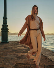 Load image into Gallery viewer, N.Peal Women&#39;s Shawl Collar Cashmere Coat Sahara Brown
