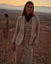 Load image into Gallery viewer, N.Peal Women&#39;s Chloe Linen Jacket Oat Brown
