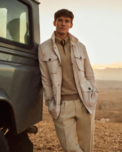Load image into Gallery viewer, N.Peal Men&#39;s Hampton Linen Jacket Beige Brown
