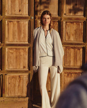 Load image into Gallery viewer, N.Peal Women&#39;s Rib Cashmere Cardigan Pebble Grey
