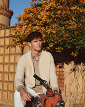 Load image into Gallery viewer, N.Peal Men&#39;s Portland Suede Jacket Ecru White
