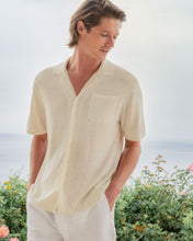 Load image into Gallery viewer, N.Peal Men's Cuban Relaxed Linen Collar Shirt New Ivory White
