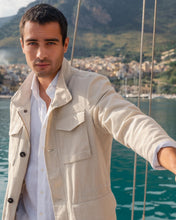 Load image into Gallery viewer, Men's Maine Linen Jacket Sand Brown
