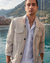 Load image into Gallery viewer, Men's Maine Linen Jacket Sand Brown
