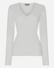 Load image into Gallery viewer, Gauzy V Neck Sweater Fumo Grey
