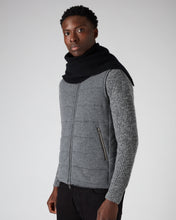 Load image into Gallery viewer, N.Peal Unisex Ribbed Cashmere Scarf Black
