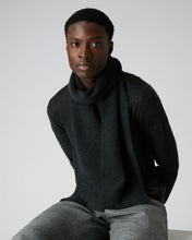 Load image into Gallery viewer, N.Peal Unisex Ribbed Cashmere Scarf Dark Charcoal Grey

