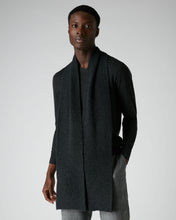 Load image into Gallery viewer, N.Peal Unisex Ribbed Cashmere Scarf Dark Charcoal Grey
