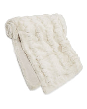 Load image into Gallery viewer, N.Peal Knitted Fur Blanket Snow Grey
