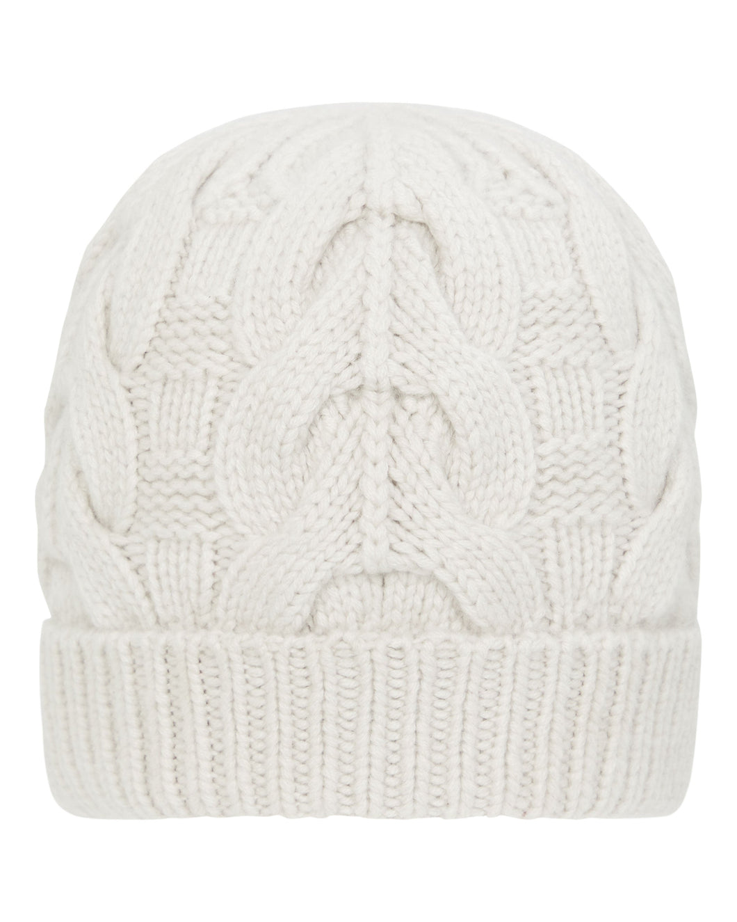 N.Peal Unisex Antler Cable Hat Snow Grey