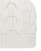 Load image into Gallery viewer, N.Peal Unisex Antler Cable Hat Snow Grey

