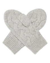 Load image into Gallery viewer, N.Peal Women&#39;s Cashmere Cable Mittens Fumo Grey
