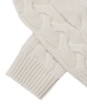 Load image into Gallery viewer, N.Peal Women&#39;s Cashmere Cable Mittens Snow Grey
