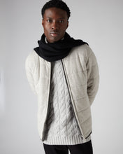 Load image into Gallery viewer, N.Peal Unisex Shearling Pom Ribbed Scarf Black
