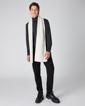 Load image into Gallery viewer, N.Peal Women&#39;s Twisted Cable Cashmere Scarf Snow Grey
