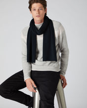Load image into Gallery viewer, N.Peal Unisex Gauzy Small Cashmere Scarf Black
