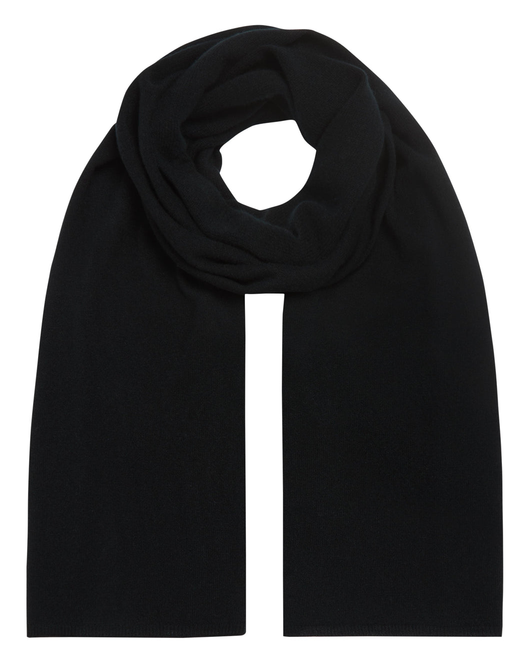 N.Peal Unisex Gauzy Small Cashmere Scarf Black