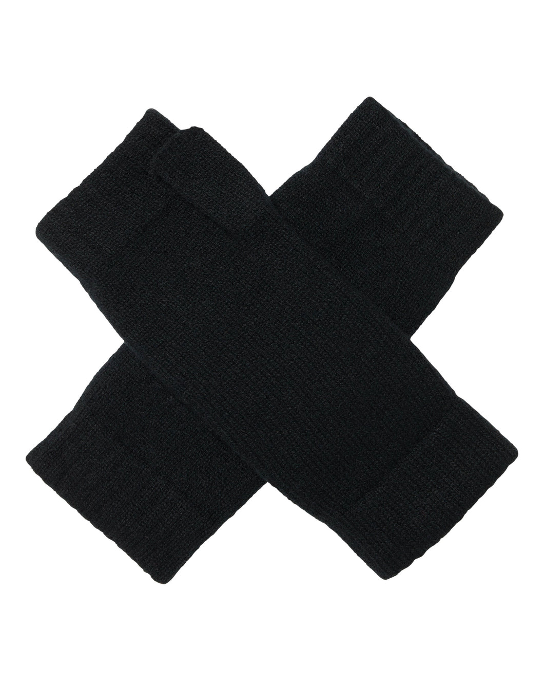 N.Peal Unisex Shearling Lined Wristwarmers Black