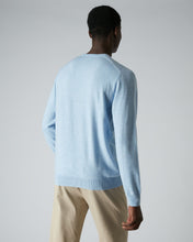Load image into Gallery viewer, N.Peal Men&#39;s Burlington V Neck Cashmere Jumper Cornflower Blue
