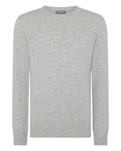 Load image into Gallery viewer, N.Peal Men&#39;s The Oxford Round Neck Cashmere Jumper Fumo Grey
