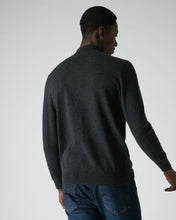 Load image into Gallery viewer, N.Peal Men&#39;s Turtle Neck Cashmere Jumper Dark Charcoal Grey
