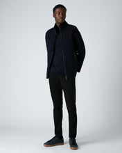 Load image into Gallery viewer, N.Peal Men&#39;s Fur Lined Quilted Jacket Navy Blue
