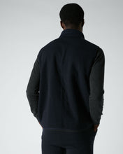 Load image into Gallery viewer, Men&#39;s Fine Gauge Cashmere Zip Through Padded Gilet Navy
