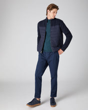 Load image into Gallery viewer, N.Peal Men&#39;s Quilted Jacket Navy Blue
