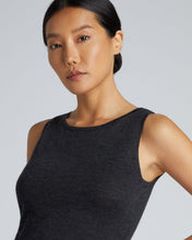 Load image into Gallery viewer, N.Peal Women&#39;s Superfine Cashmere Shell Top Dark Charcoal Grey
