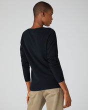 Load image into Gallery viewer, Women&#39;s Deep V Neck Sweater Black

