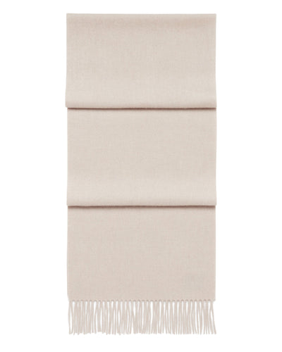 N.Peal Unisex Large Woven Cashmere Scarf Heather Beige Brown