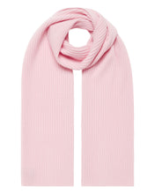 Load image into Gallery viewer, N.Peal Women&#39;s Short Ribbed Cashmere Scarf Pale Pink
