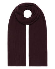 Load image into Gallery viewer, N.Peal Unisex Short Ribbed Cashmere Scarf Plum Purple
