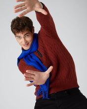 Load image into Gallery viewer, N.Peal Unisex Woven Cashmere Scarf Cobalt Blue

