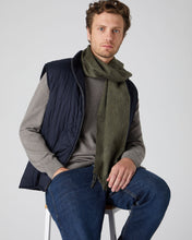Load image into Gallery viewer, N.Peal Unisex Woven Cashmere Scarf Moss Green
