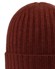 Load image into Gallery viewer, N.Peal Unisex Chunky Ribbed Cashmere Hat Copper Orange

