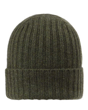 Load image into Gallery viewer, N.Peal Unisex Chunky Ribbed Cashmere Hat Moss Green

