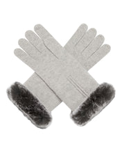 Load image into Gallery viewer, N.Peal Women&#39;s Fur And Cashmere Gloves Fumo Grey

