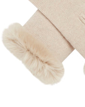 Load image into Gallery viewer, N.Peal Women&#39;s Fur And Cashmere Gloves Heather Beige Brown
