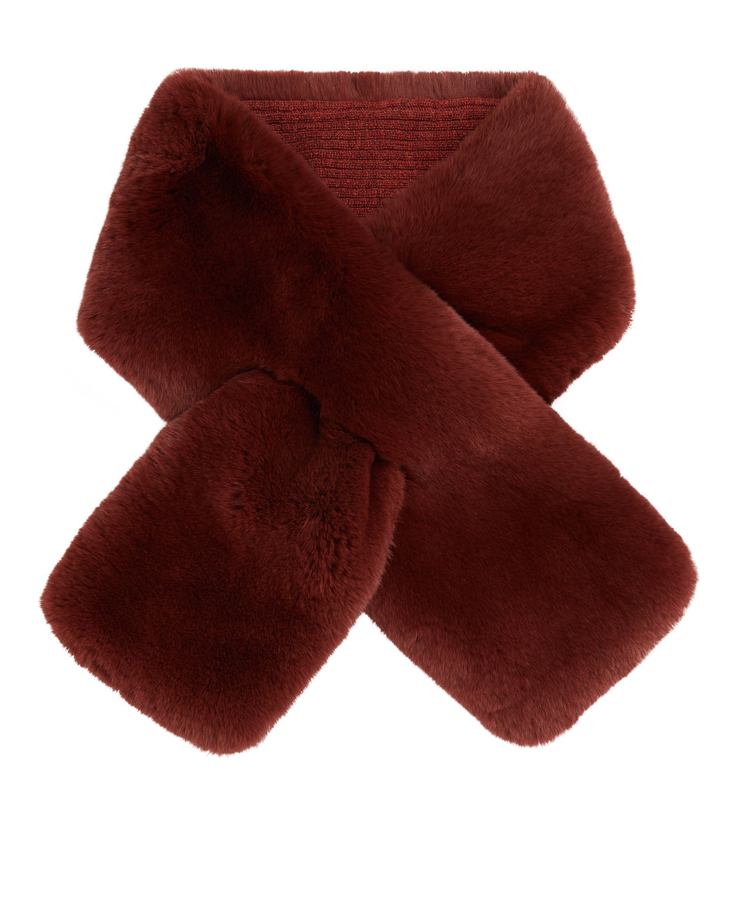 N.Peal Unisex Fur Neckwarmer Copper Orange