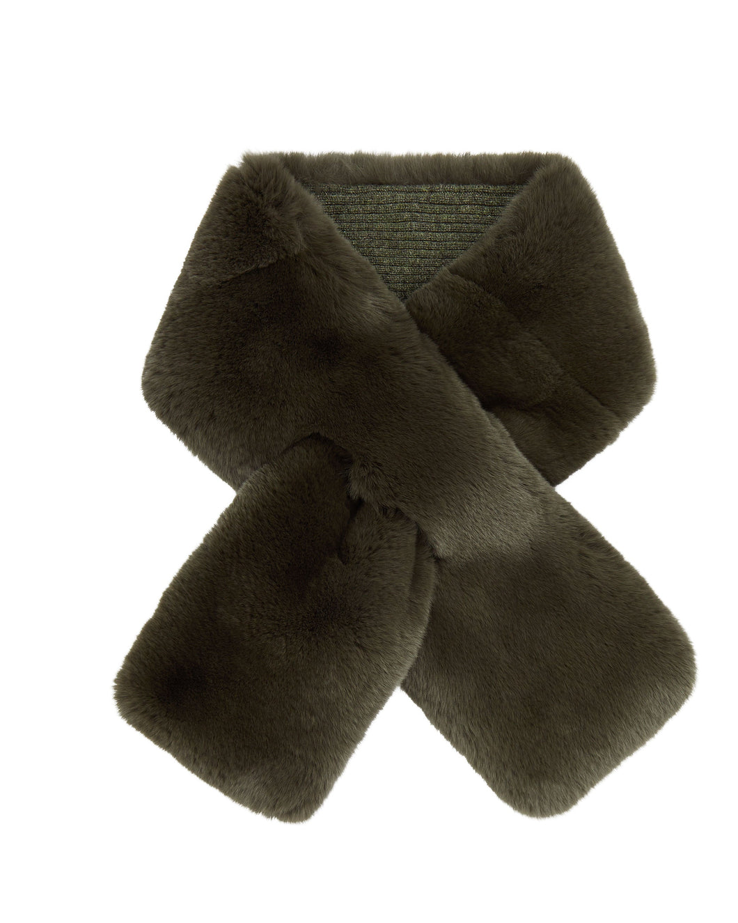 N.Peal Unisex Fur Neckwarmer Moss Green