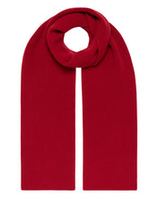 Load image into Gallery viewer, N.Peal Unisex Ribbed Cashmere Scarf Ruby Red
