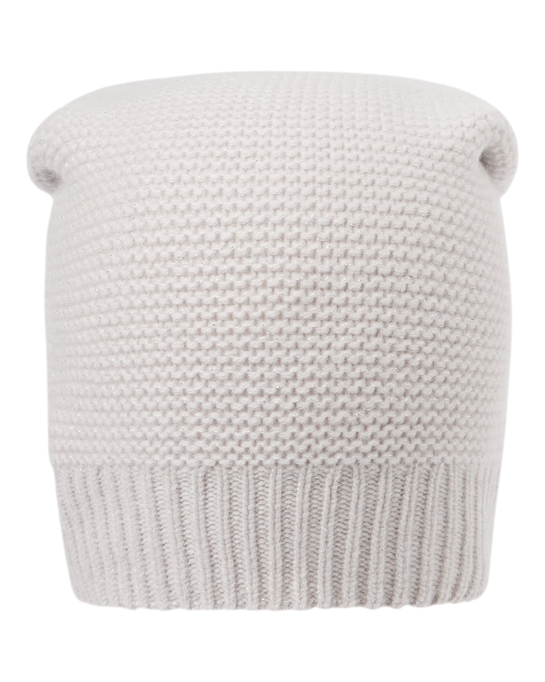 N.Peal Women's Beanie Hat Snow Grey Sparkle
