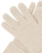 Load image into Gallery viewer, N.Peal Men&#39;s Ribbed Cashmere Gloves Heather Beige Brown
