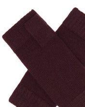 Load image into Gallery viewer, N.Peal Unisex Fingerless Cashmere Gloves Plum Purple
